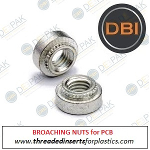 Broaching Nut Inserts for PCB
